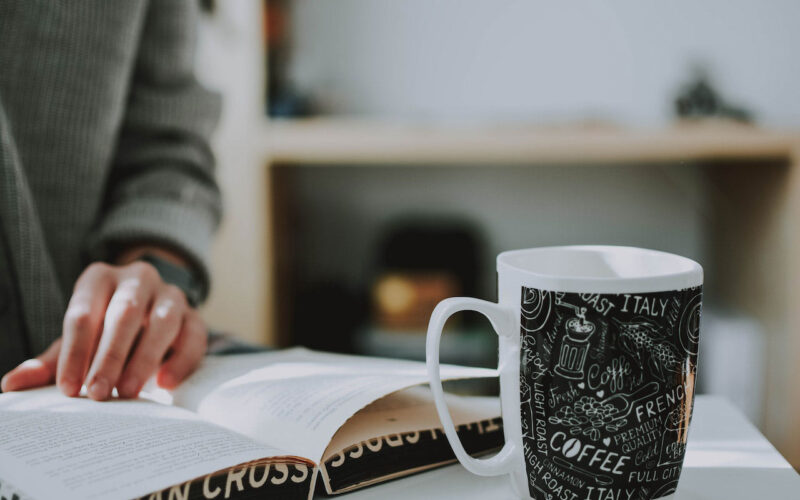 Close Up of Person Studying